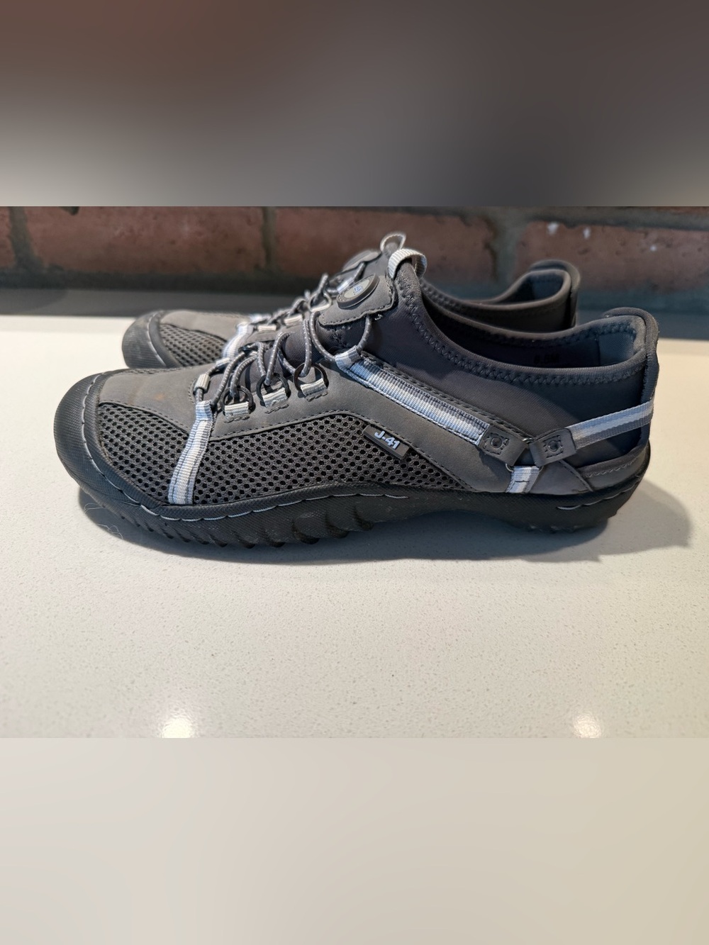 J-41 Gray & Black Breathable trail Shoe